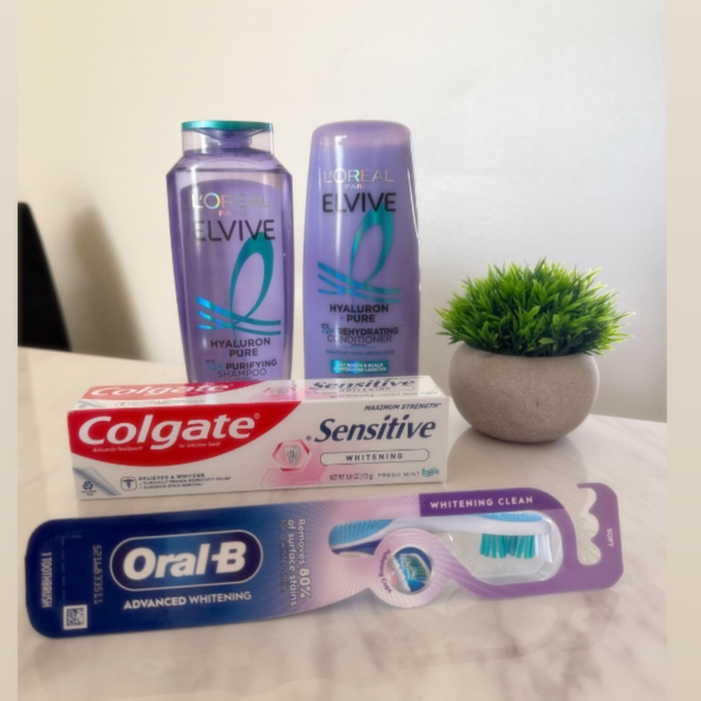 L'Oreal Elvive Hyaluron Pure Set with Oral-B and Colgate